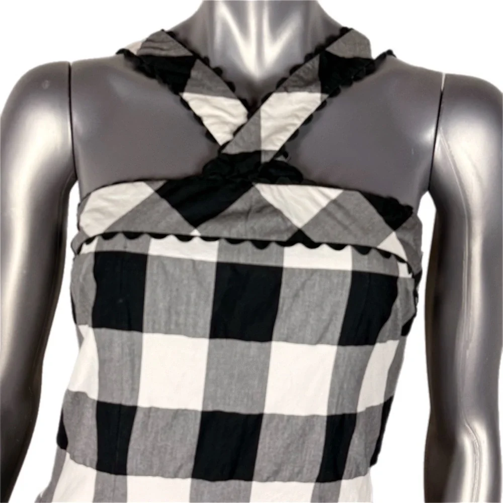 Vintage Sara Campbell Black and White Checkered Dress - Picture 3 of 14